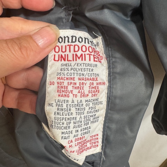 Vintage London Fog Rain Jacket Womens Size 14 Gray Hooded Waterproof - Picture 3 of 8
